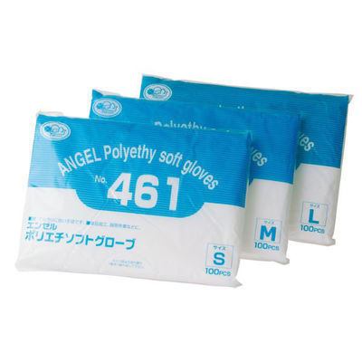 サンフラワー ポリ手袋 No.461 ポリエチソフトグローブ クリア M 00340411 1ケース(10000個(100個×100))（直送品）