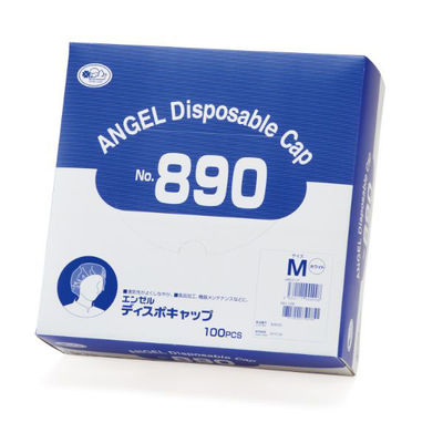 サンフラワー 不織布キャップ No.890 ディスポキャップ ホワイト M 00340466 1ケース(1000個(100個×10))（直送品）