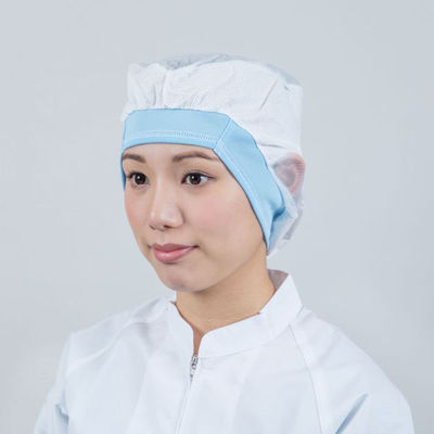 日本フィットフード 不織布キャップ フィットインナー FHI-710B ブルー M 00642249 1ケース(200個(20個×10))（直送品）