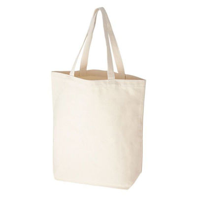 廣川 エコバッグ キャンバストート 縦型 大 ナチュラル 104244 1ケース(100個(1個×100))（直送品）