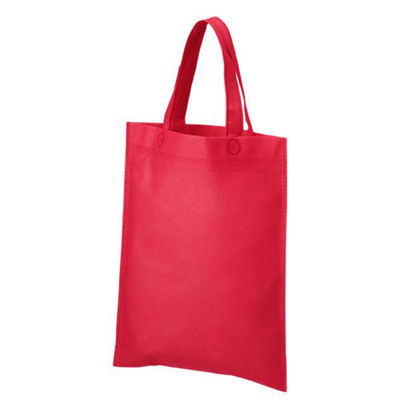 廣川 エコバッグ 不織布A4手提げバッグ レッド 239748 1ケース(500個(1個×500))（直送品）