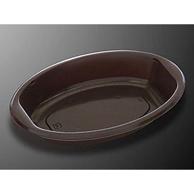 中央化学 軽食容器 BAKEQ 楕円容器350CC L 茶 263475 1ケース(900個(100個（直送品）
