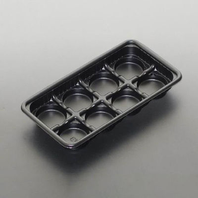 廣川 透明トレー シューマイ 8ケY-2(黒) 30385301 1ケース(2100個(100個×21))（直送品）