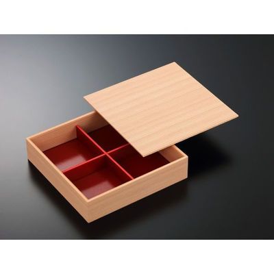 中央化学 折箱 夢御膳 紙ヒノキ 4色 共蓋付 352930 1ケース(120個(10個×12))（直送品）