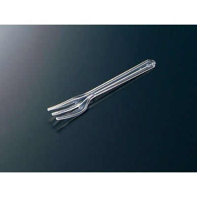 中央化学 使い捨てカトラリー デザートフォーク 100 透明 単袋入 643379 1ケース(8000個(100個×80))（直送品）