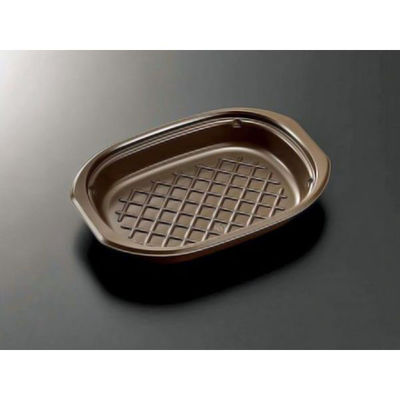 中央化学 軽食容器 BAKEQ オーバルロースター 500茶 654699 1ケース(600個(50個×（直送品）