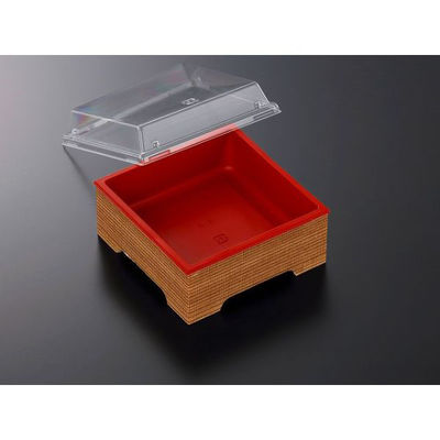 中央化学 折箱 CWH角4.4足付 赤-たもん杉 (ボ) 977413 1ケース(240個(20個×（直送品）