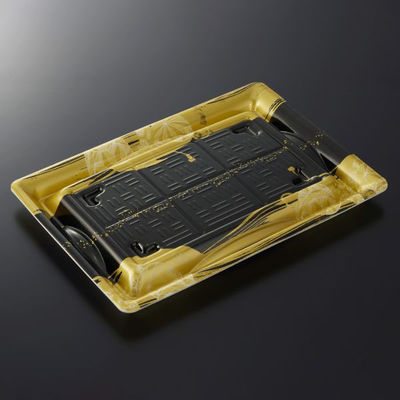 中央化学 刺身容器 輝咲24-17 つやふでBK 身 7336 1ケース(600個(50個×12))（直送品）