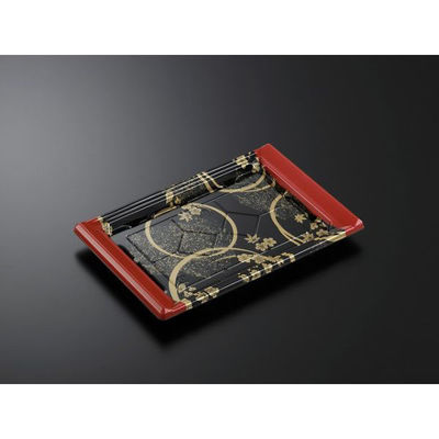 中央化学 刺身容器 CF 宴角 30-20 花泉R-BK 身 178335 1ケース(300個(20個×（直送品）