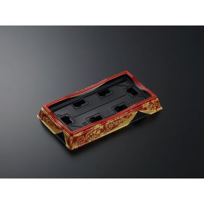 中央化学 寿司容器 HS 天城 10-2 すその赤-BK 身 381186 1袋(50個)（直送品）