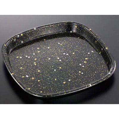 中央化学 寿司桶 HS 角桶 60 黒金箔-BK 身 108332 1ケース(80個(10個×8))（直送品）