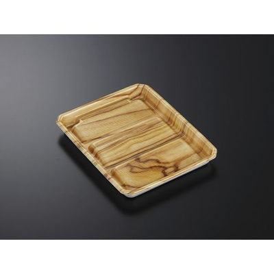 中央化学 刺身容器 まくら桶 N20-25 木理BR横身 184556 1袋(50個)（直送品）