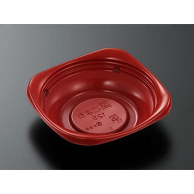 中央化学 軽食容器 CT 菜こまち 125 赤-BK 身 351411 1ケース(1200個(50個×24))（直送品）