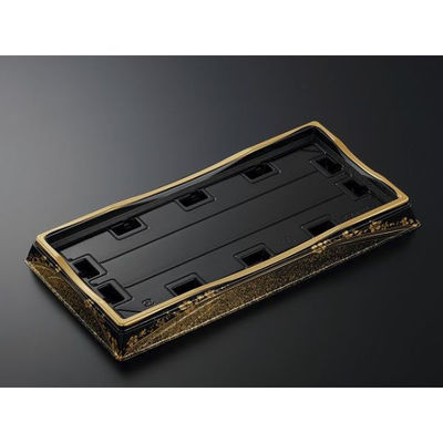 中央化学 寿司容器 HS 天城 27-3 まきえ金-BK 身 377432 1袋(10個)（直送品）