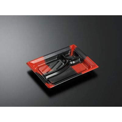 中央化学 弁当容器 CT みちる K23-18N角 R-BK 身 161265 1袋(50個)（直送品）