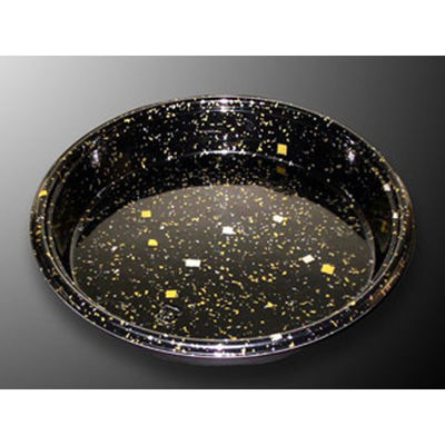 中央化学 寿司桶 HS 丸桶 20 黒金箔-BK 身 346353 1袋(10個)（直送品）