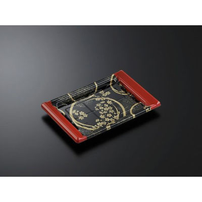 中央化学 刺身容器 CF 宴角 27-18 花泉R-BK 身 178186 1ケース(600個(20個×30))（直送品）