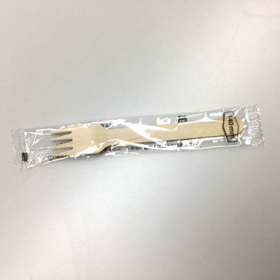 中央化学 使い捨てフォーク 木製フォーク 140 単袋入 透明 168146 1袋(100個)（直送品）