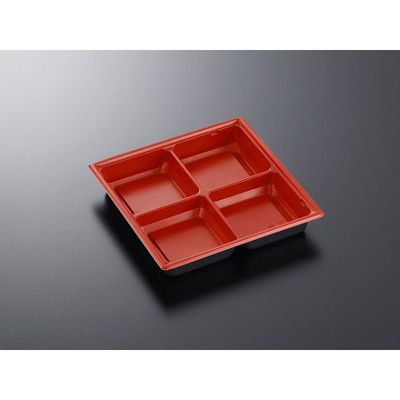 中央化学 弁当容器 CT 千歳 K18M 赤-BK 身 370791 1ケース(600個(50個×（直送品）