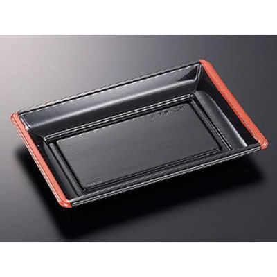 中央化学 刺身容器 HS 角皿 特大黒 73106 1袋(50個)（直送品）