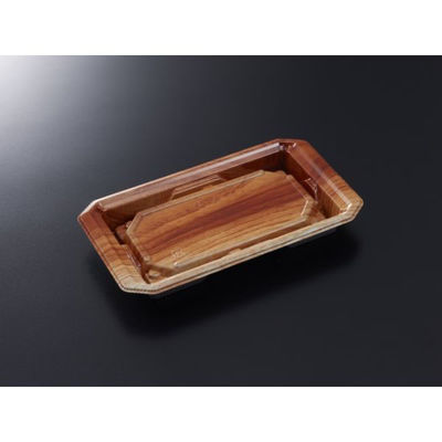 中央化学 寿司容器 HS 澄板 18-11 つきBR-BK 身 19588 1ケース(1000個(50個（直送品）