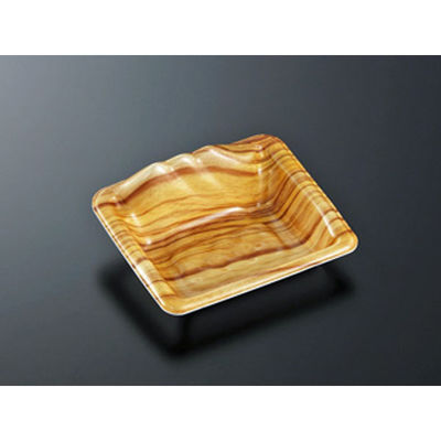 中央化学 刺身容器 みやま 15-12 木理BR 154351 1ケース(1600個(50個（直送品）