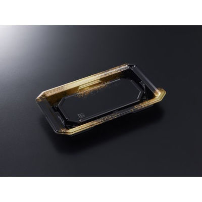 中央化学 寿司容器 HS 澄板 18-11 金彩BK-BK 身 19547 1ケース(1000個(50個（直送品）