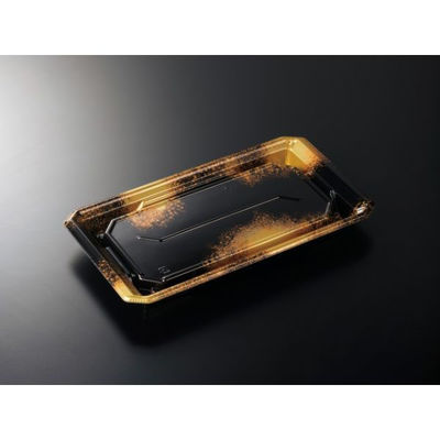 中央化学 寿司容器 HS 澄板 26-14 金彩BK-BK 身 20198 1ケース(600個(50個×（直送品）