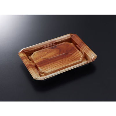 中央化学 寿司容器 HS 澄板 18-14 つきBR-BK 身 19711 1袋(50個)（直送品）