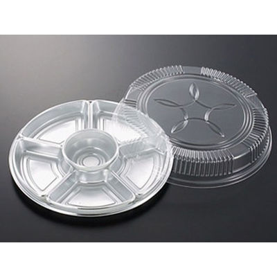 中央化学 オードブル容器 DX オードブル 丸 1W 4点セット 384347 1ケース(100個(20個×5))（直送品）