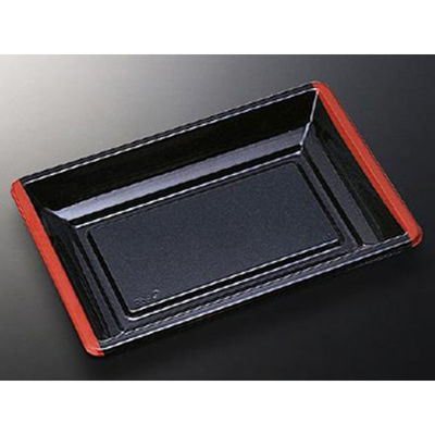 中央化学 刺身容器 HS 角皿 大 黒 9092 1袋(50個)（直送品）