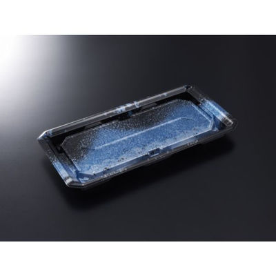 中央化学 寿司容器 HS 澄板 28-14 天目B-BK 身 20289 1袋(50個)（直送品）