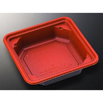 中央化学 弁当容器 CT 2段幕の内 下 赤-BK 身 11031 1ケース(600個(50個×12))（直送品）