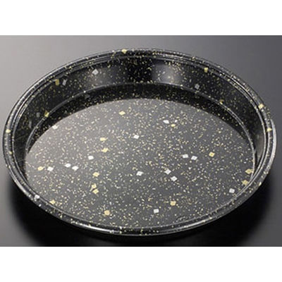 中央化学 寿司桶 HS 丸桶 50 黒金箔-BK 身 107425 1袋(10個)（直送品）