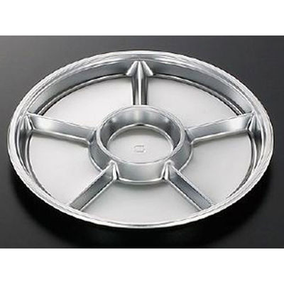 中央化学 オードブル容器 DX PD 丸 35-6 SV-BK 身 84319 1袋(10個)（直送品）