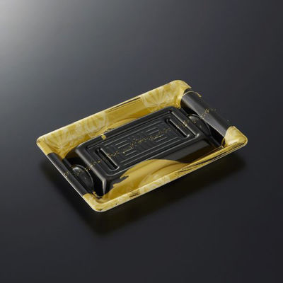 中央化学 刺身容器 輝咲17-12 つやふでBK 身 8342 1ケース(1200個(50個×24))（直送品）