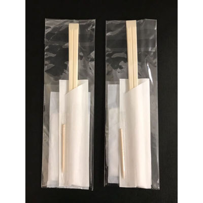 マスキ 割箸 白楊8寸元禄天削 白無地ハカマおしぼり3点 1124803 1袋(100個)（直送品）