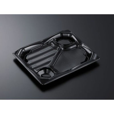 中央化学 弁当容器 CT 波音V 24-20C 黒-BK 身 235192 1ケース(600個(50個×12))（直送品）