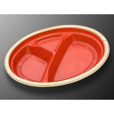 中央化学 弁当容器 CT WF小判23A-32 赤木目BKL 31831 1袋(50個)（直送品）