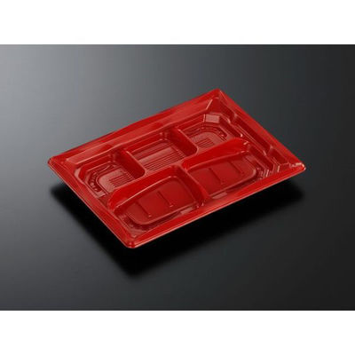 中央化学 弁当容器 CT いろは 23-17I 赤-BK 身 342915 1ケース(800個(50個×（直送品）