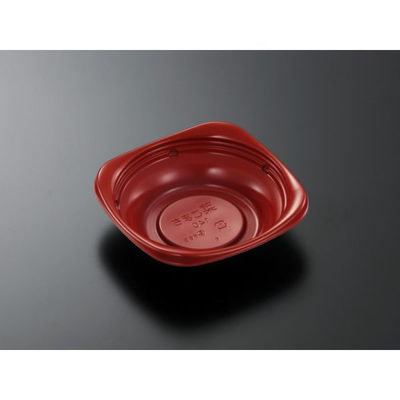 中央化学 軽食容器 CT 菜こまち 140 赤-BK 身 352187 1袋(50個)（直送品）