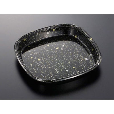 中央化学 寿司桶 HS 角桶 30 黒金箔-BK 身 107789 1袋(10個)（直送品）