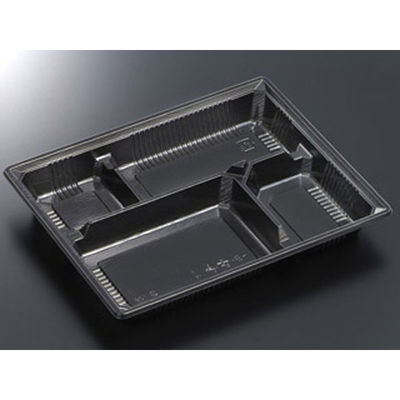 中央化学 弁当容器 HS 古今 L-4 黒ME 身 237206 1ケース(400個(50個×8))（直送品）