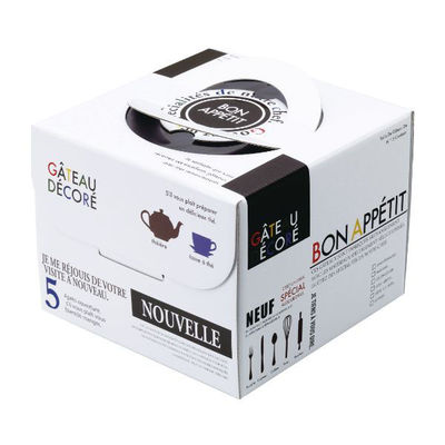 石渡 ケーキ箱 デコレーションケーキ箱 ヌフ 150H 6号 70642 1ケース(50個)（直送品）