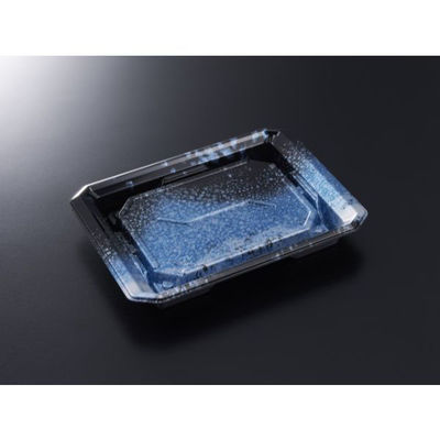 中央化学 寿司容器 HS 澄板 18-14 天目B-BK 身 19620 1袋(50個)（直送品）