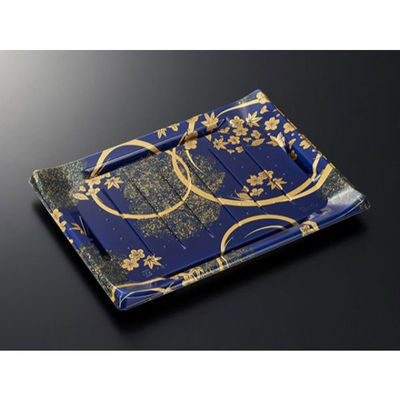 中央化学 寿司容器 HS 波ね皿 27-21 松月青-BK 身 385914 1袋(50個)（直送品）