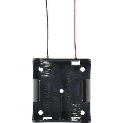 タカチ電機工業 タカチ リード線付電池ホルダー 単2×2 SN2-2 1個 148-2042（直送品）