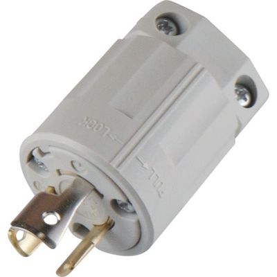 アメリカン電機 引掛形 ナイロンプラグ 接地2P15A125V 白色 3112N-IV 1個 850-1080（直送品）