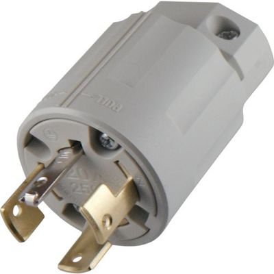 アメリカン電機 引掛形 ナイロンプラグ 接地3P20A250V 白色 4222N-IV 1個 850-1128（直送品）