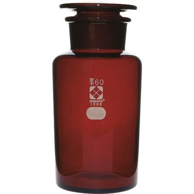 柴田科学 SIBATA 試薬びん 広口 茶褐色 1000mL 10入 017080-1000A 1箱(10個) 107-3365（直送品）
